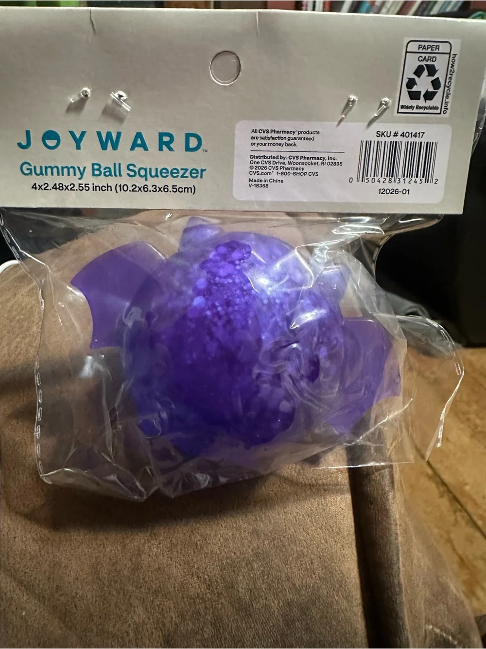 Joyward Gummy Ball Squeezer- Halloween Duo- Bat and Jack O Lantern fidget toy